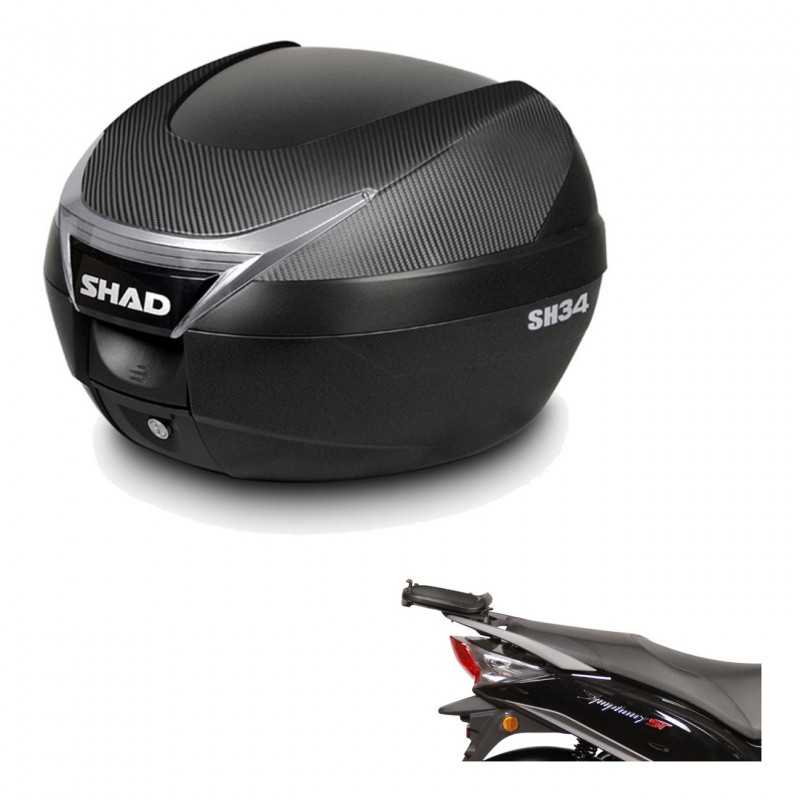 SHAD Baul trasero + herraje montaje SH34 CARBON LOOK KIT-185064