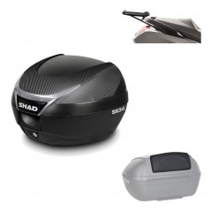 SHAD Baul trasero + herraje montaje respaldo de pasajero SH34 CARBON LOOK KIT-185110