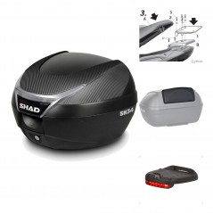 Rear trunk + mounting hardware + accessories  SH34 CARBON LOOK