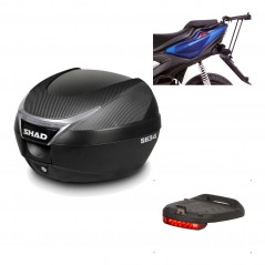 Back trunk + top small fitting + brake light  SH34 CARBON LOOK