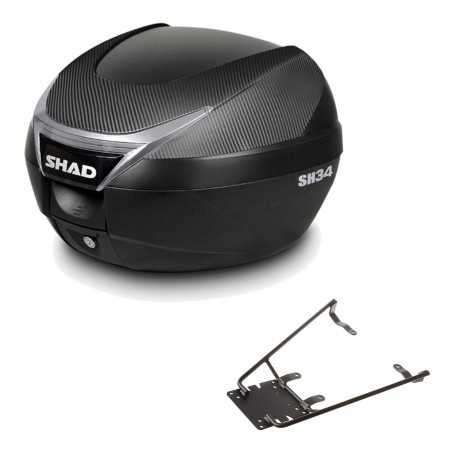 SHAD Baul trasero + herraje montaje SH34 CARBON LOOK KIT-184816