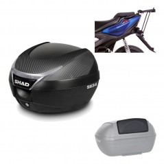 Back trunk + top small fitting + passenger support  SH34 CARBON LOOK