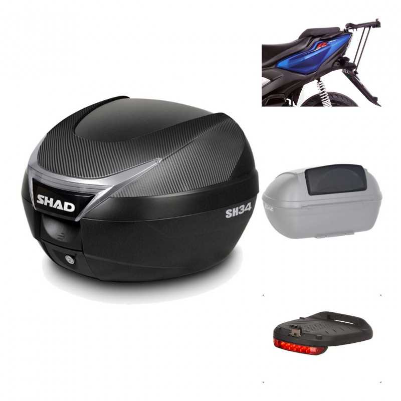 Rear trunk + mounting hardware + accessories  SH34 CARBON LOOK