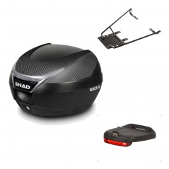 Back trunk + top small fitting + brake light  SH34 CARBON LOOK