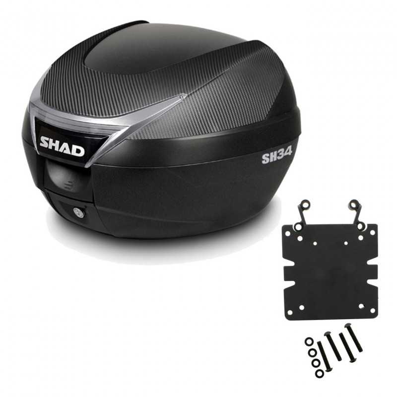 SHAD Baul trasero + herraje montaje SH34 CARBON LOOK KIT-184716