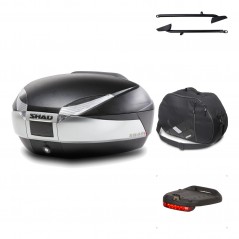 SHAD Baul trasero + herraje montaje accesorios SH48 TITANIUM PREMIUM KIT-185570