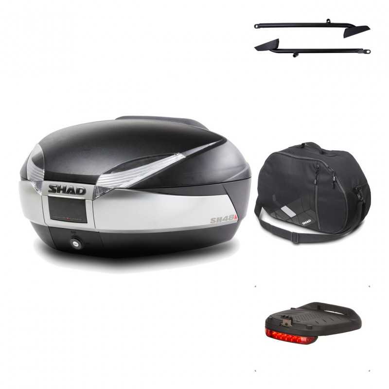 Rear trunk + mounting hardware + accessories  SH48 TITANIUM PREMIUM