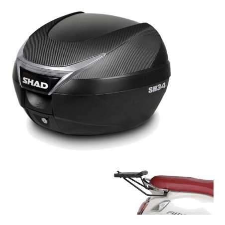 SHAD Baul trasero + herraje montaje SH34 CARBON LOOK KIT-185120