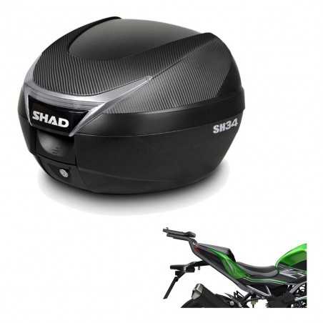 SHAD Baul trasero + herraje montaje SH34 CARBON LOOK KIT-185172