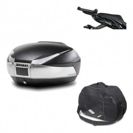 SHAD Baul trasero + herraje montaje bolsa interna SH48 TITANIUM PREMIUM KIT-185473