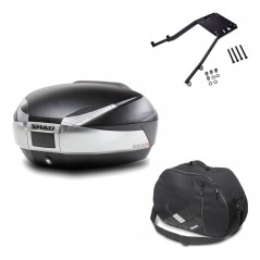 SHAD Baul trasero + herraje montaje bolsa interna SH48 TITANIUM PREMIUM KIT-185273