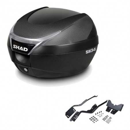 SHAD Baul trasero + herraje montaje SH34 CARBON LOOK KIT-185124