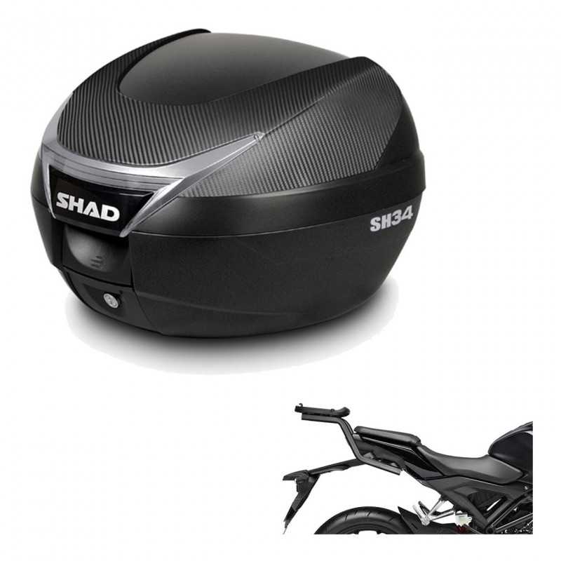 SHAD Baul trasero + herraje montaje SH34 CARBON LOOK KIT-185224