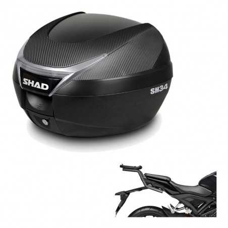 SHAD Baul trasero + herraje montaje SH34 CARBON LOOK KIT-185224