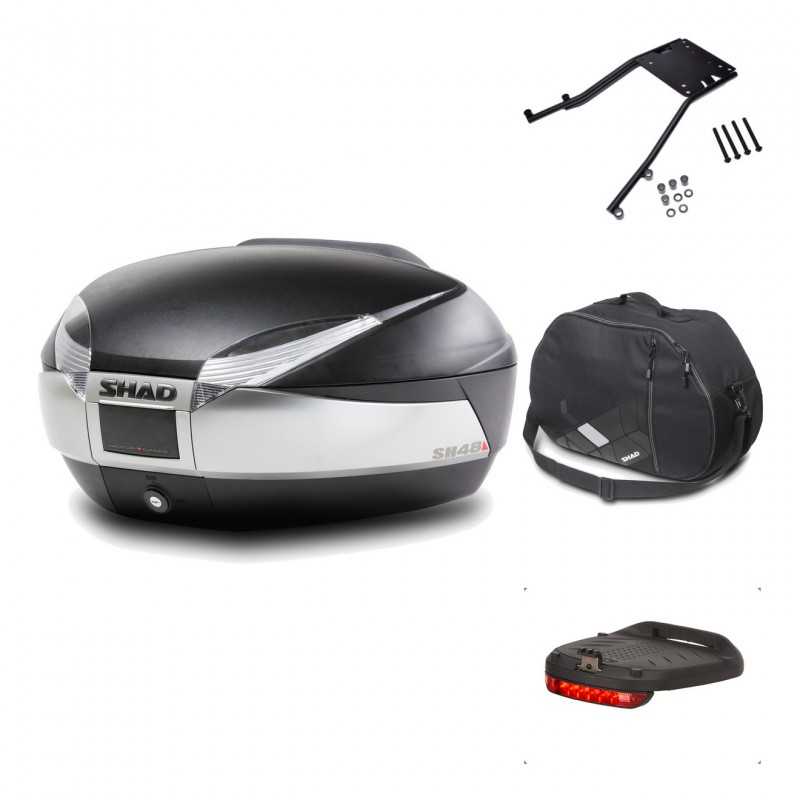 Rear trunk + mounting hardware + accessories  SH48 TITANIUM PREMIUM