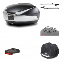 SHAD Baul trasero + herraje montaje accesorios SH48 TITANIUM PREMIUM KIT-185574