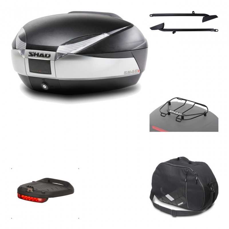SHAD Baul trasero + herraje montaje accesorios SH48 TITANIUM PREMIUM KIT-185574