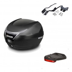 Back trunk + top small fitting + brake light  SH34 CARBON LOOK