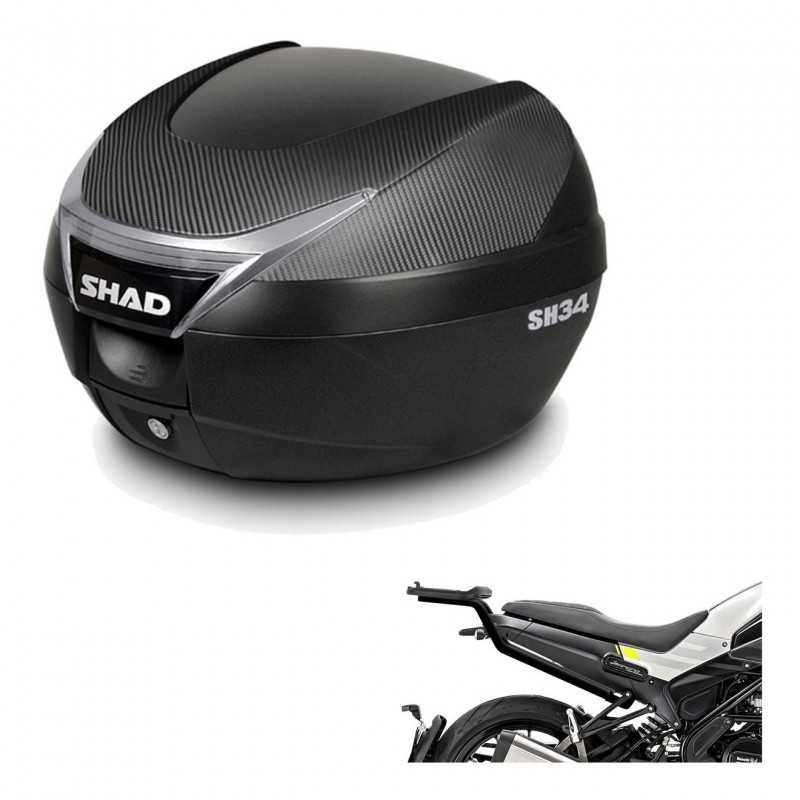 SHAD Baul trasero + herraje montaje SH34 CARBON LOOK KIT-185176