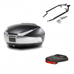 SHAD Baul trasero + herraje montaje luz de freno SH48 TITANIUM PREMIUM KIT-185576