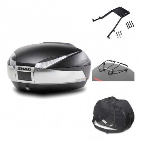 SHAD Baul trasero + herraje montaje accesorios SH48 TITANIUM PREMIUM KIT-185277