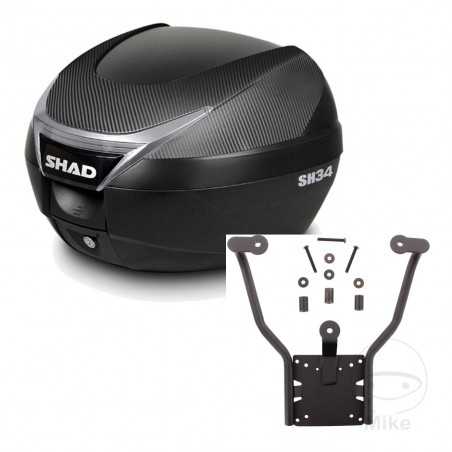 SHAD Baul trasero + herraje montaje SH34 CARBON LOOK KIT-185128