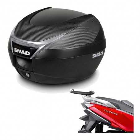 SHAD Baul trasero + herraje montaje SH34 CARBON LOOK KIT-185228