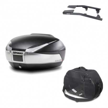 SHAD Baul trasero + herraje montaje bolsa interna SH48 TITANIUM PREMIUM KIT-185329