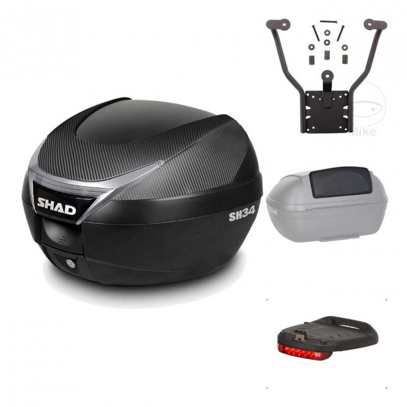 Rear trunk + mounting hardware + accessories  SH34 CARBON LOOK