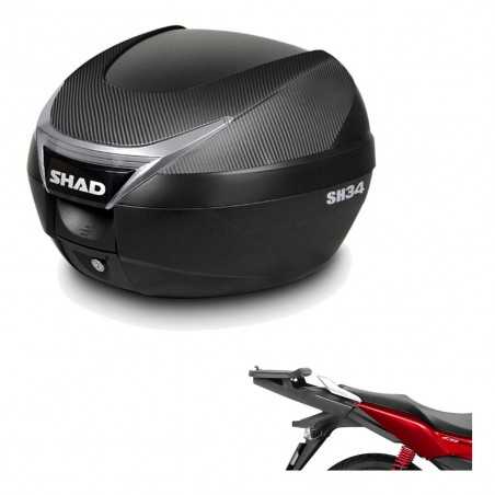 SHAD Baul trasero + herraje montaje SH34 CARBON LOOK KIT-185180