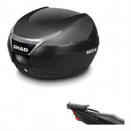 SHAD Baul trasero + herraje montaje SH34 CARBON LOOK KIT-185132