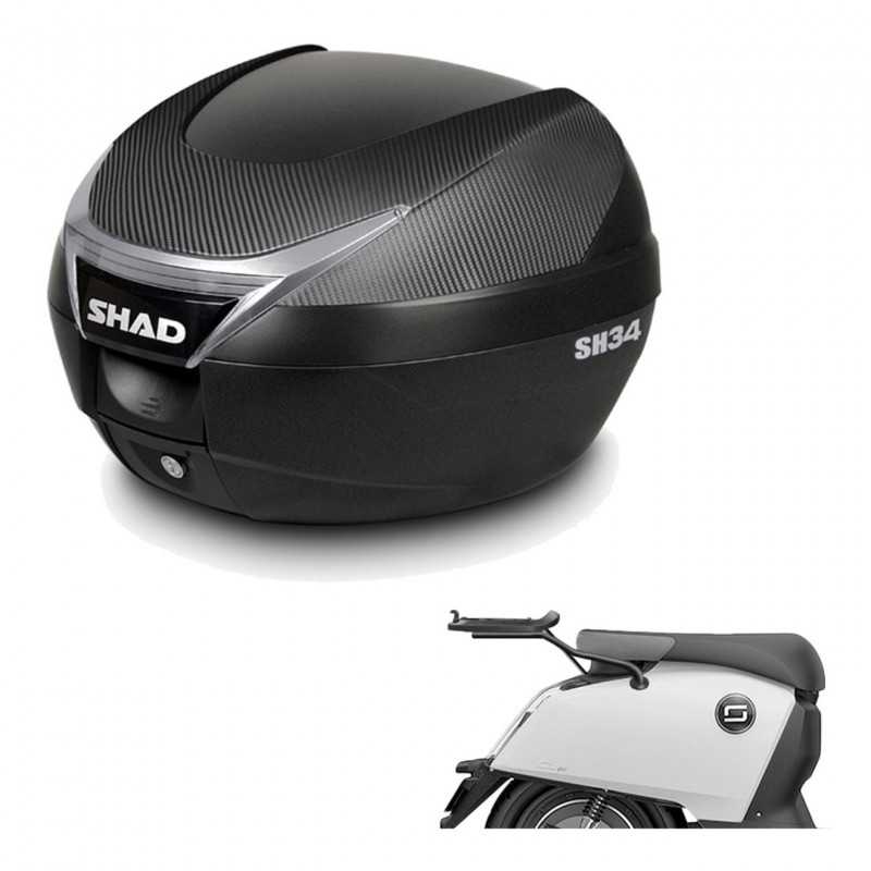 SHAD Baul trasero + herraje montaje SH34 CARBON LOOK KIT-185232