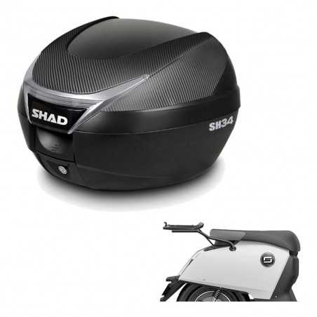 SHAD Baul trasero + herraje montaje SH34 CARBON LOOK KIT-185232