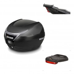 Back trunk + top small fitting + brake light  SH34 CARBON LOOK
