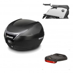 Back trunk + top fitting + brake light  SH34 CARBON LOOK