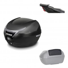SHAD Baul trasero + herraje montaje respaldo de pasajero SH34 CARBON LOOK KIT-185134