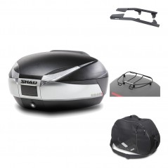 SHAD Baul trasero + herraje montaje accesorios SH48 TITANIUM PREMIUM KIT-185333