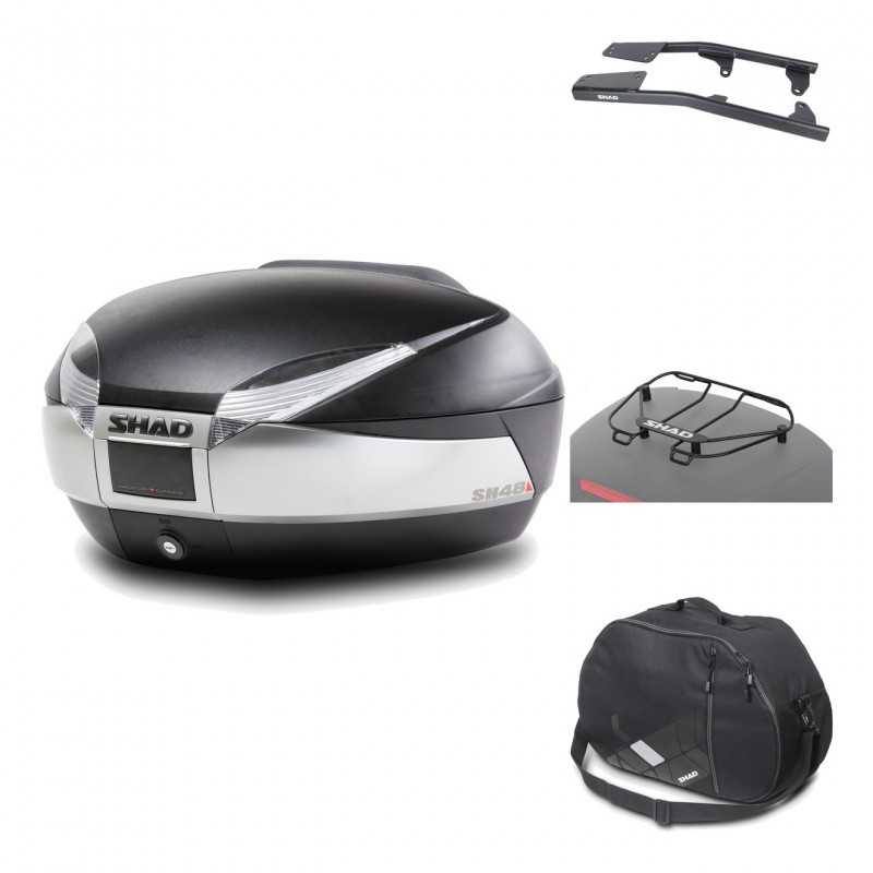 SHAD Baul trasero + herraje montaje accesorios SH48 TITANIUM PREMIUM KIT-185333
