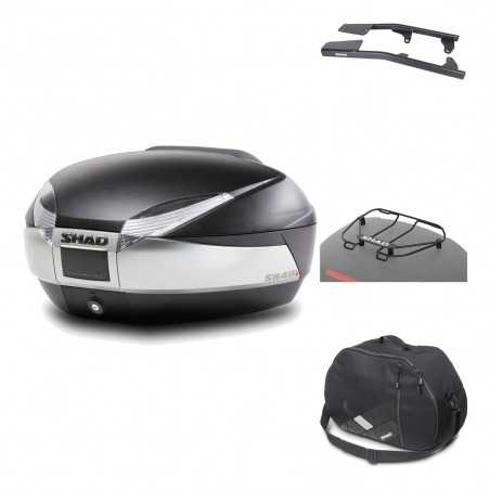 Rear trunk + mounting hardware + accessories SH48 TITANIUM PREMIUM