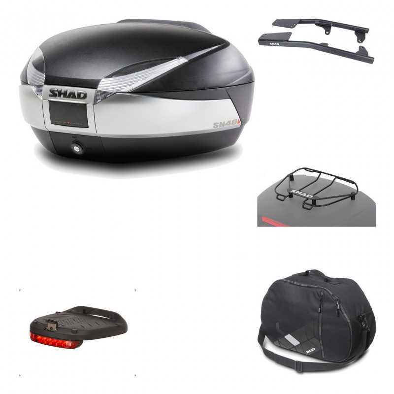 Rear trunk + mounting hardware + accessories  SH48 TITANIUM PREMIUM