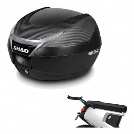 SHAD Baul trasero + herraje montaje SH34 CARBON LOOK KIT-185184