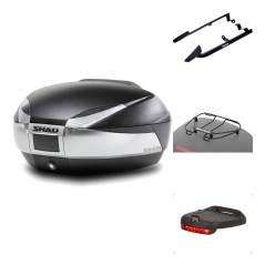 SHAD Baul trasero + herraje montaje accesorios SH48 TITANIUM PREMIUM KIT-185436
