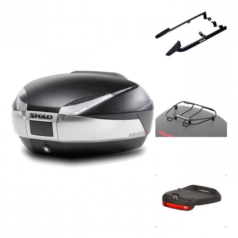 SHAD Baul trasero + herraje montaje accesorios SH48 TITANIUM PREMIUM KIT-185436