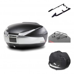 SHAD Baul trasero + herraje montaje accesorios SH48 TITANIUM PREMIUM KIT-185437
