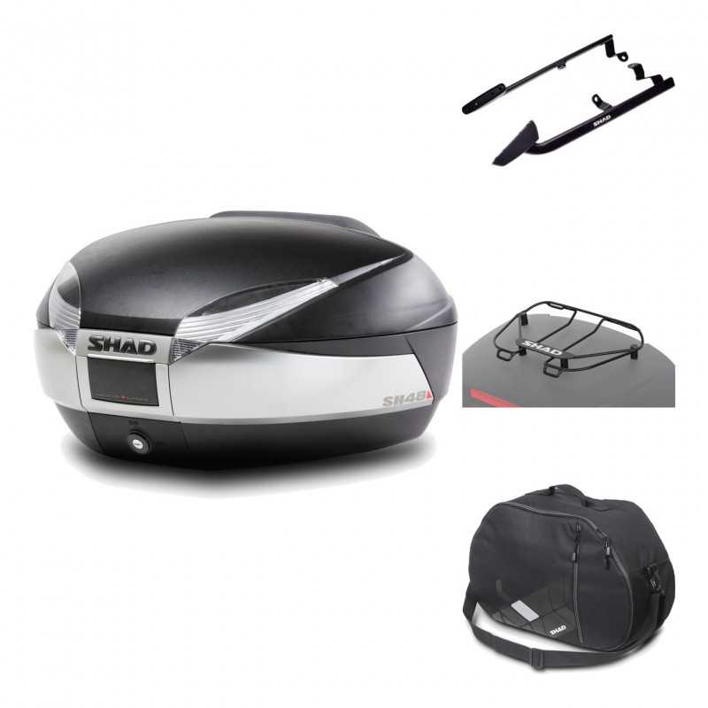 SHAD Baul trasero + herraje montaje accesorios SH48 TITANIUM PREMIUM KIT-185437