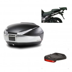 SHAD Baul trasero + herraje montaje luz de freno SH48 TITANIUM PREMIUM KIT-185536
