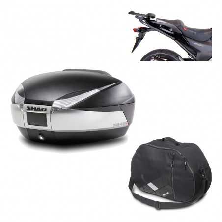 SHAD Baul trasero + herraje montaje bolsa interna SH48 TITANIUM PREMIUM KIT-185337