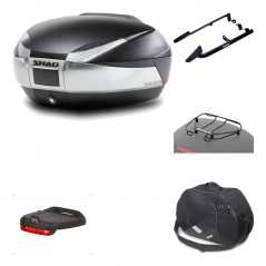 Rear trunk + mounting hardware + accessories  SH48 TITANIUM PREMIUM