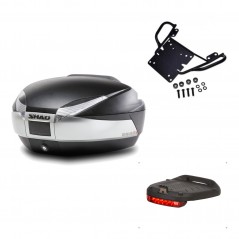 SHAD Baul trasero + herraje montaje luz de freno SH48 TITANIUM PREMIUM KIT-185288