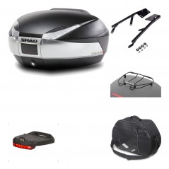 SHAD Baul trasero + herraje montaje accesorios SH48 TITANIUM PREMIUM KIT-185486